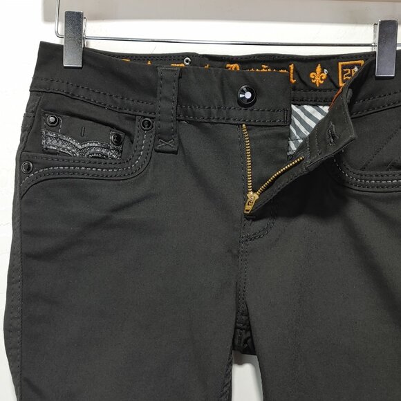 Rock Revival Beliss Mid Rise Skinny Black Excellent Condition Size 26 - Picture 7 of 12